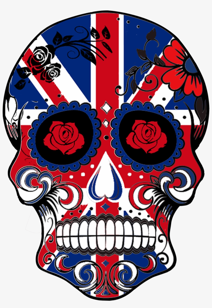 The Sugar Skull Union Jack Flag Will Turn On Your British, transparent png download