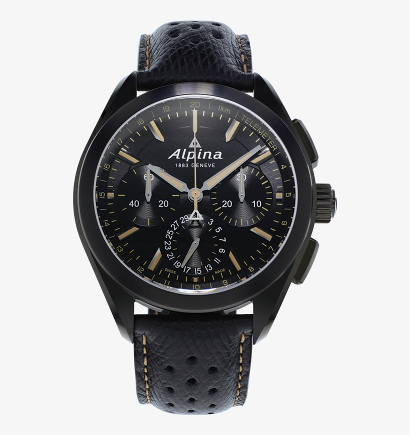 Alina Alpiner 4 Manufacture Flyback Chronograph Black, transparent png download