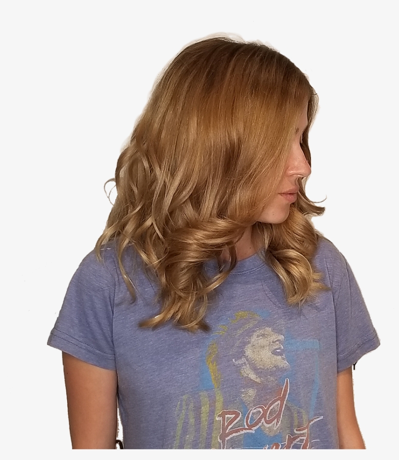 Women With Golden Bronze Tone Hair With Curls, transparent png download