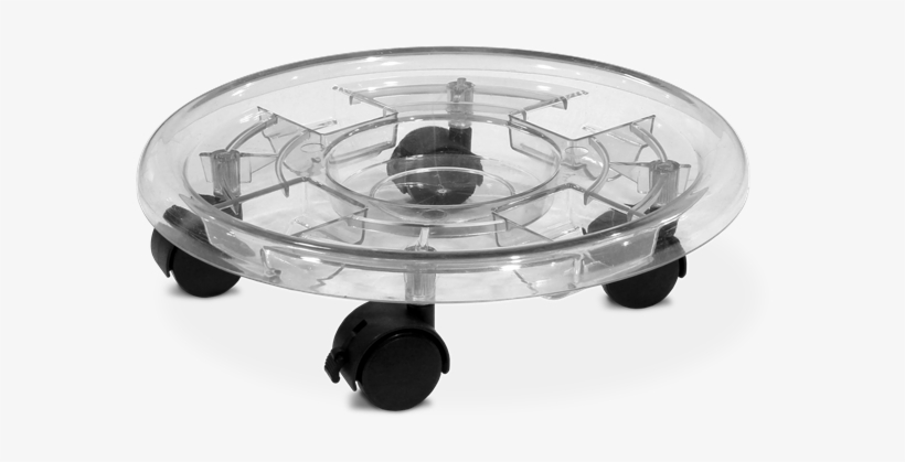 Whites 30cm Round Clear Plastic Pot Plant Trolley, transparent png download