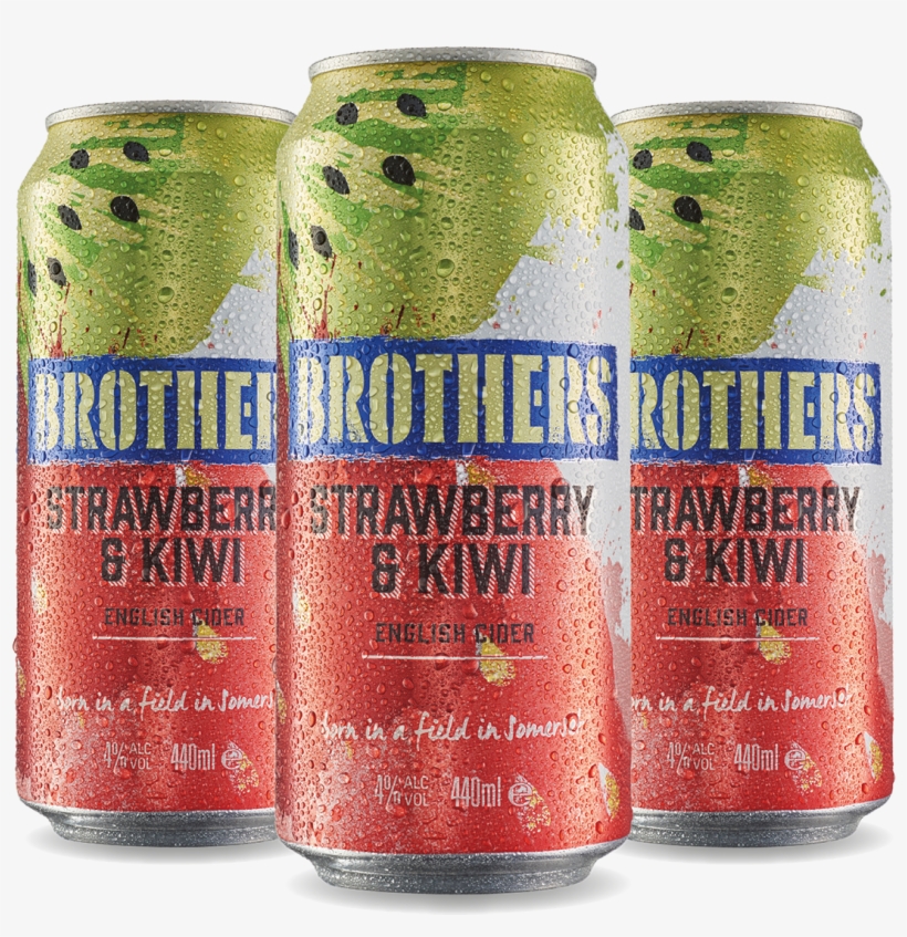 Brothers Strawberry Kiwi Cider 440ml Cans V=1542378102, transparent png download