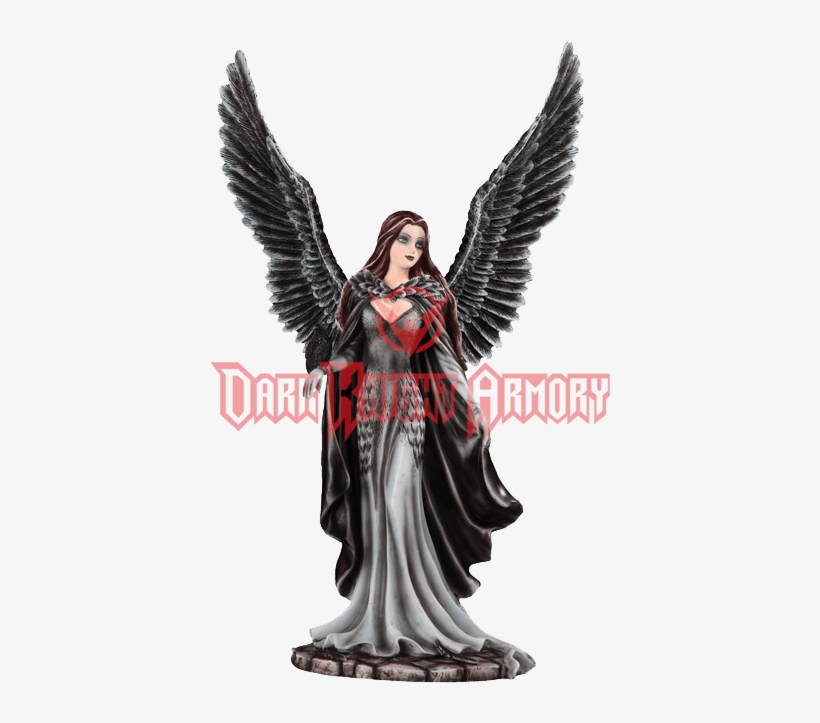 Elegant Dark Angel Statue, transparent png download