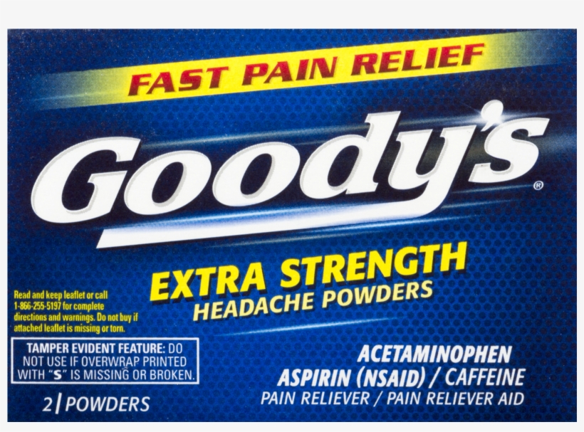 Goodys Fast Pain Relief Extra Strength Powder Relieves, transparent png download