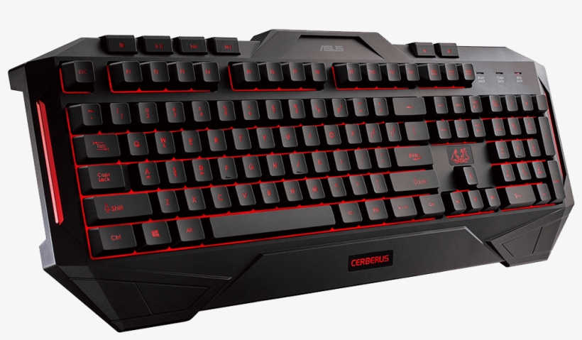 Asus Cerberus Led Backlit Gaming Keyboard, transparent png download