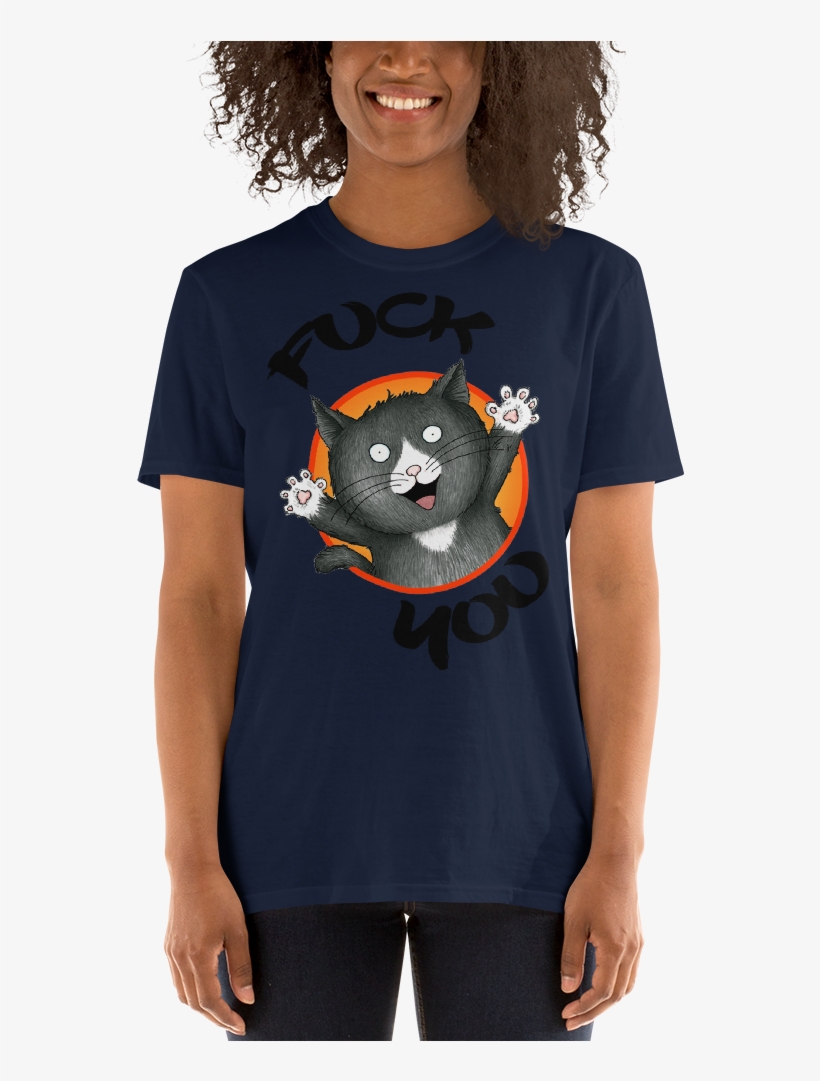 Happy Cat Fuck You Unisex T-shirt, transparent png download