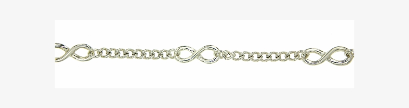 Sterling Silver Infinity Curb Bracelet, transparent png download