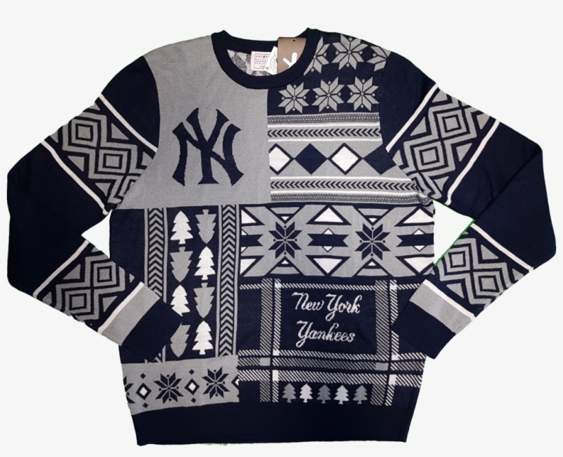 New York Yankees Patchwork Ugly Christmas Sweater, transparent png download