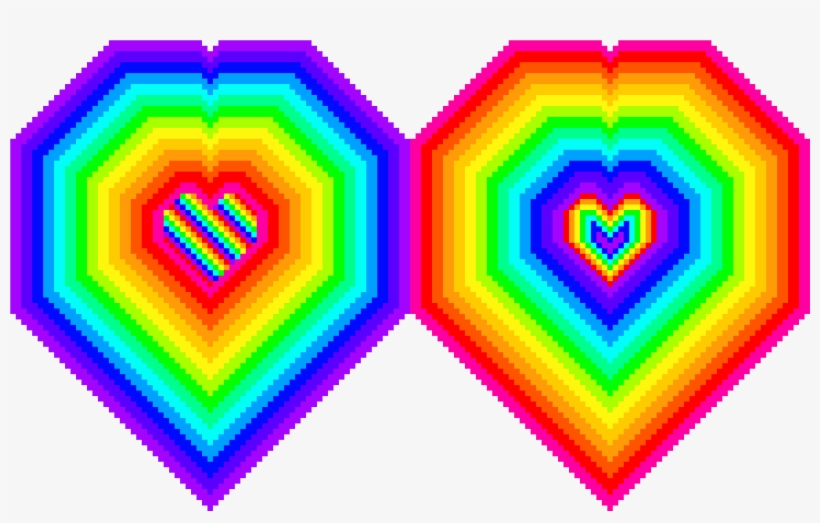 Rainbow Hearts, transparent png download
