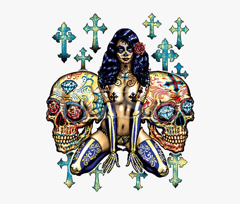 Dia De Los Muertos Skull Png, transparent png download