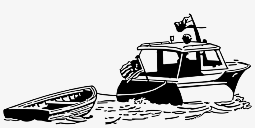 Boat, Dinghy, Lake, Ocean, River, Sea, Towing, transparent png download