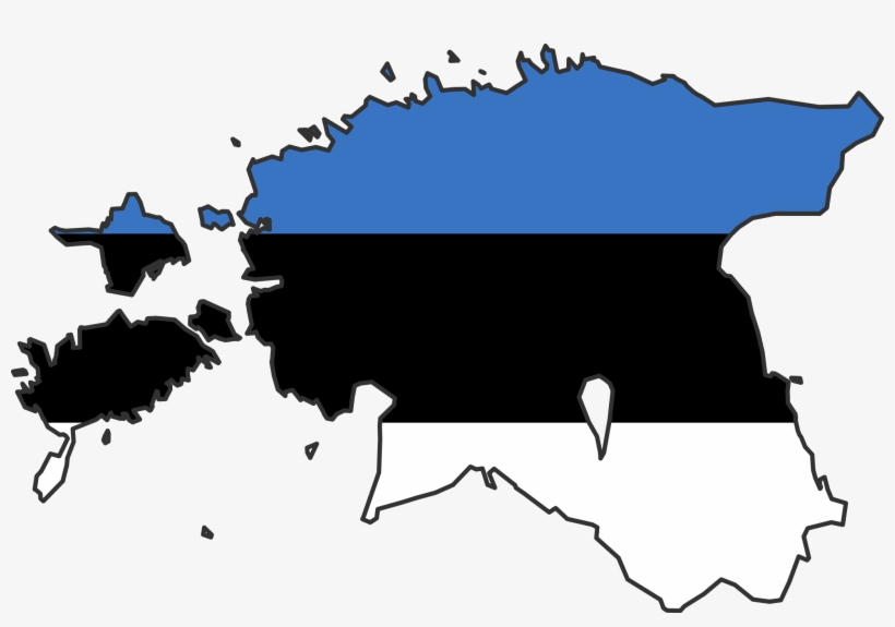 Estonian Map And The Flag, transparent png download