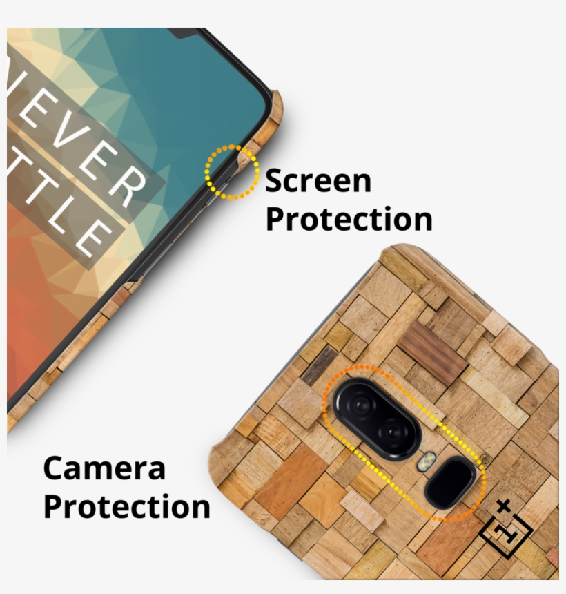 Square Wood Texture Back Cover Case For Oneplus, transparent png download