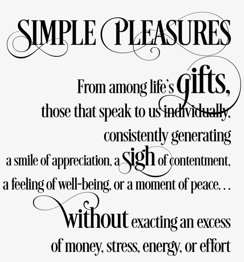 “simple Pleasures” Wall Art, transparent png download