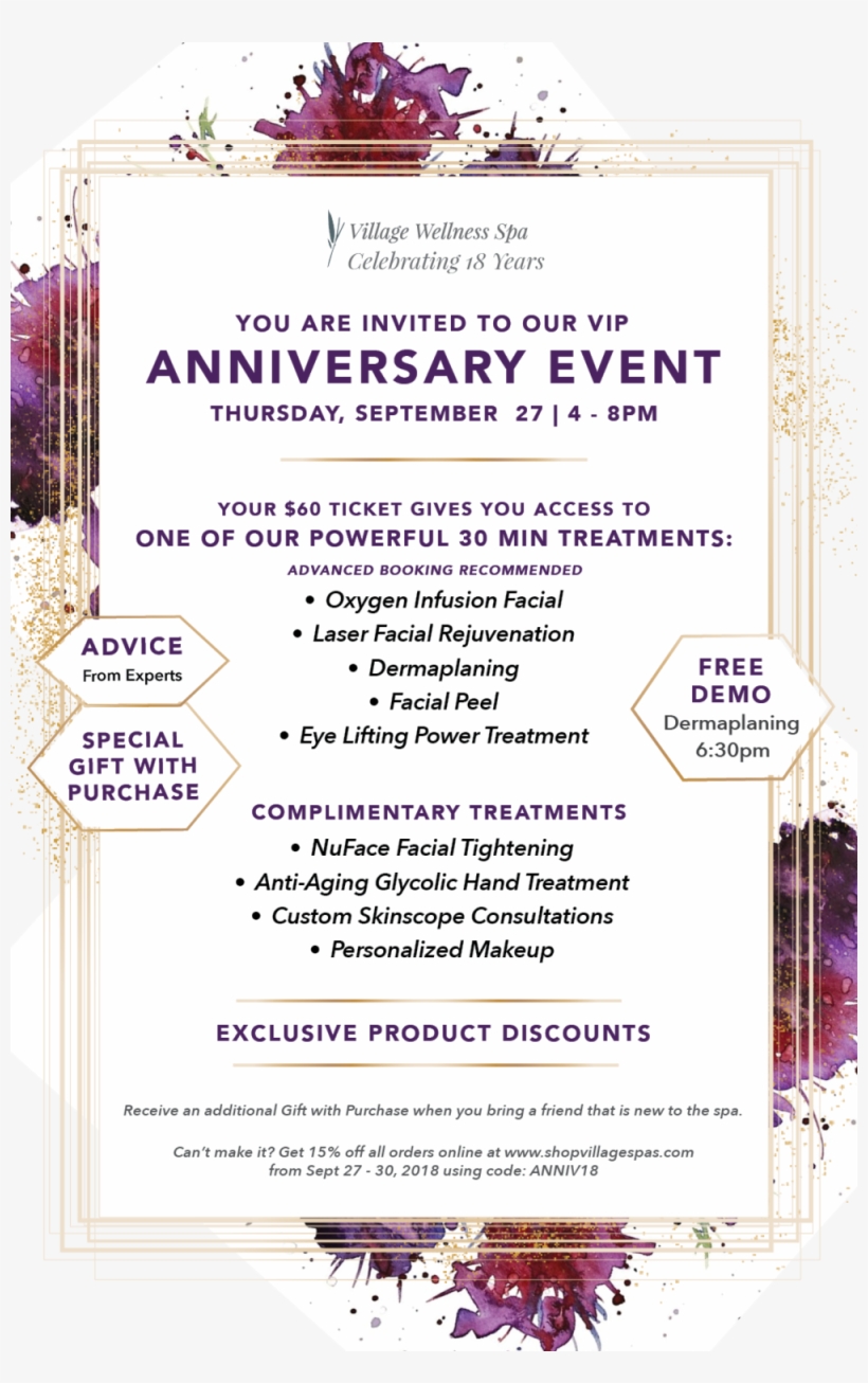 Humbertown Village Spa Anniversary, transparent png download