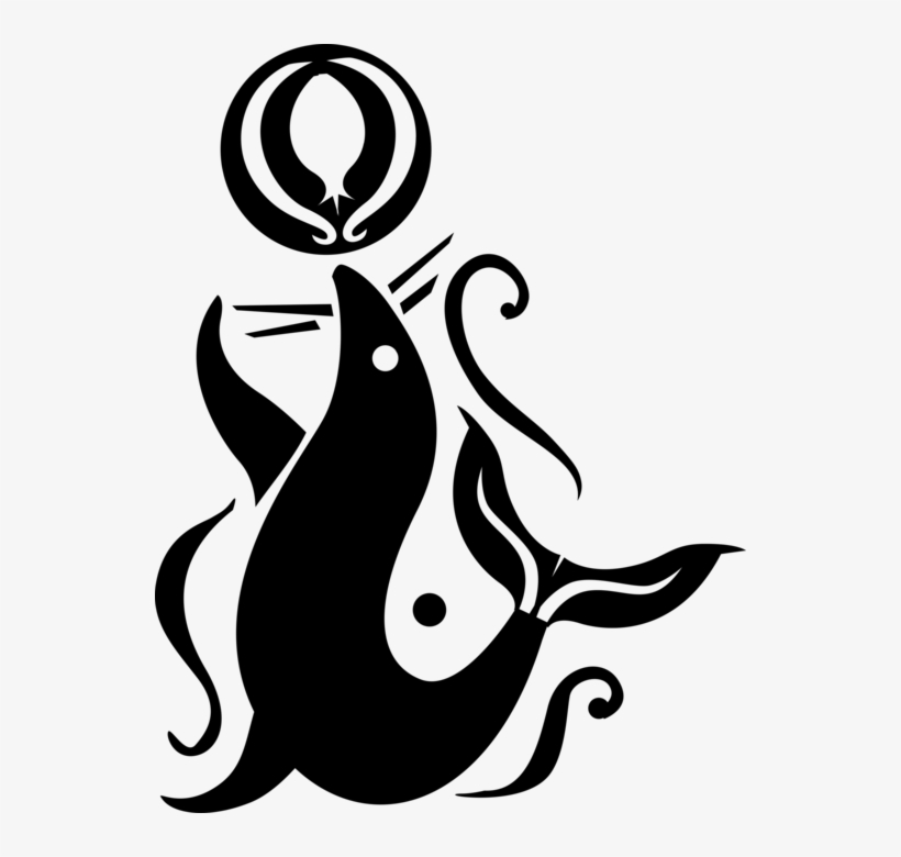 Vector Illustration Of Harbor Seal Performs With Beach, transparent png download