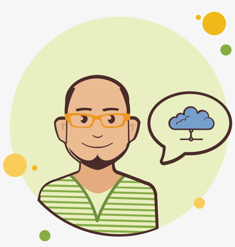 Man With Yellow Glasses Icloud Icon, transparent png download