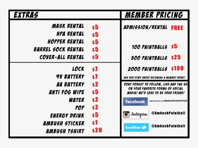 In Order To Keep Things Simple At The Field, All Prices, transparent png download