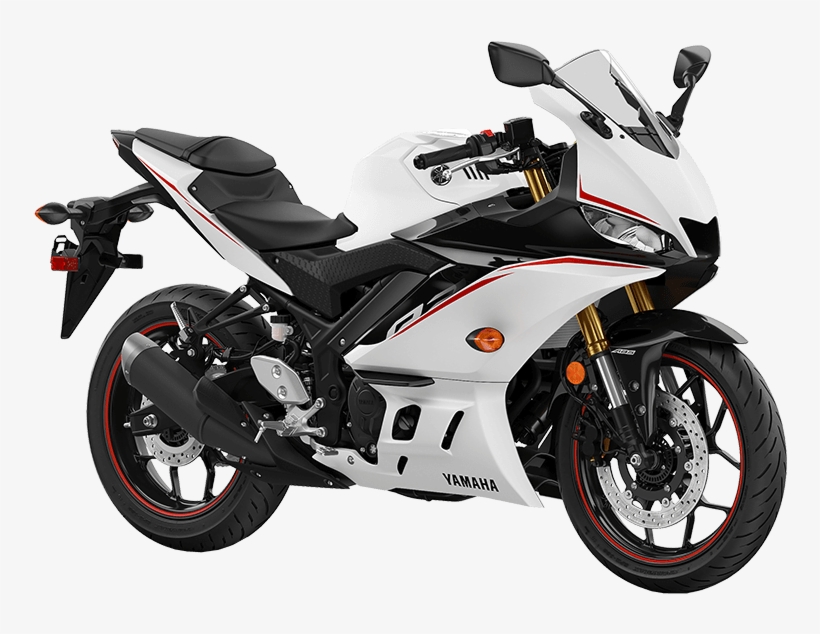 2019 Yzf R3 Abs White Right Front Three Quarter, transparent png download