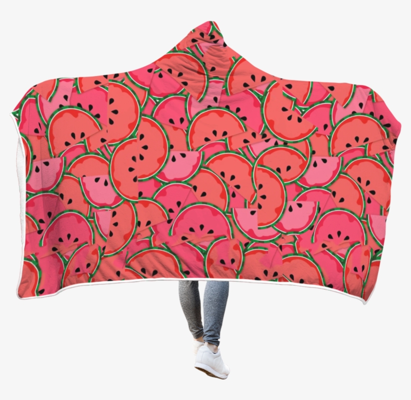 3d Watermelonalohic Full-print Hooded Blanket, transparent png download