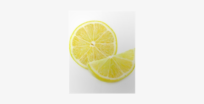 Fresh Lemon Slice, Isolated On White Background Poster - Sweet Lemon, transparent png download