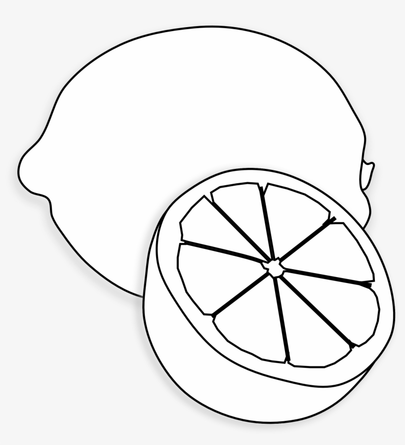 Lemon - Lemon Black And White Clipart, transparent png download