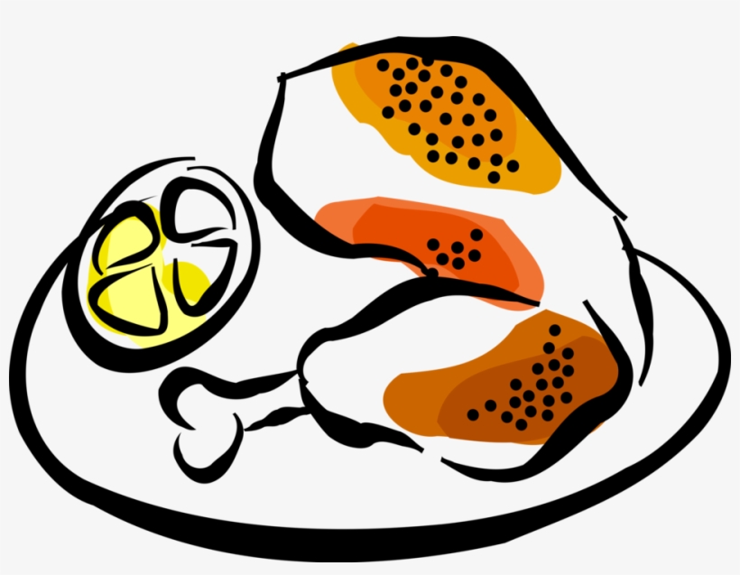 Vector Illustration Of Domesticated Fowl Chicken Leg - Chicken, transparent png download