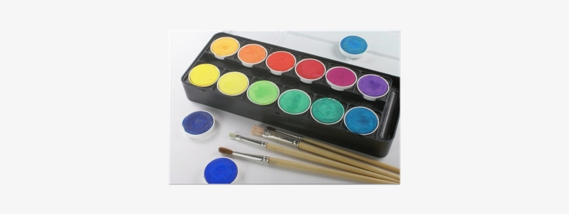 Farbkasten Mit Pinsel Poster • Pixers® • We Live To - Paintbrush, transparent png download