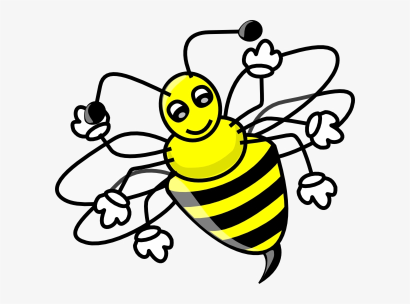 Funny Bee Svg Clip Arts 600 X 528 Px, transparent png download