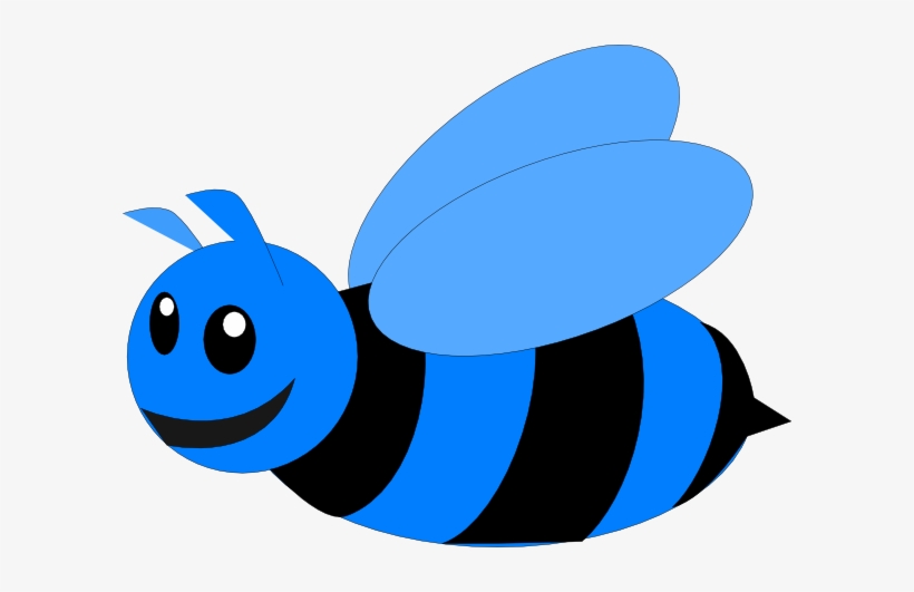 Blue Bee Svg Clip Arts 600 X 451 Px, transparent png download