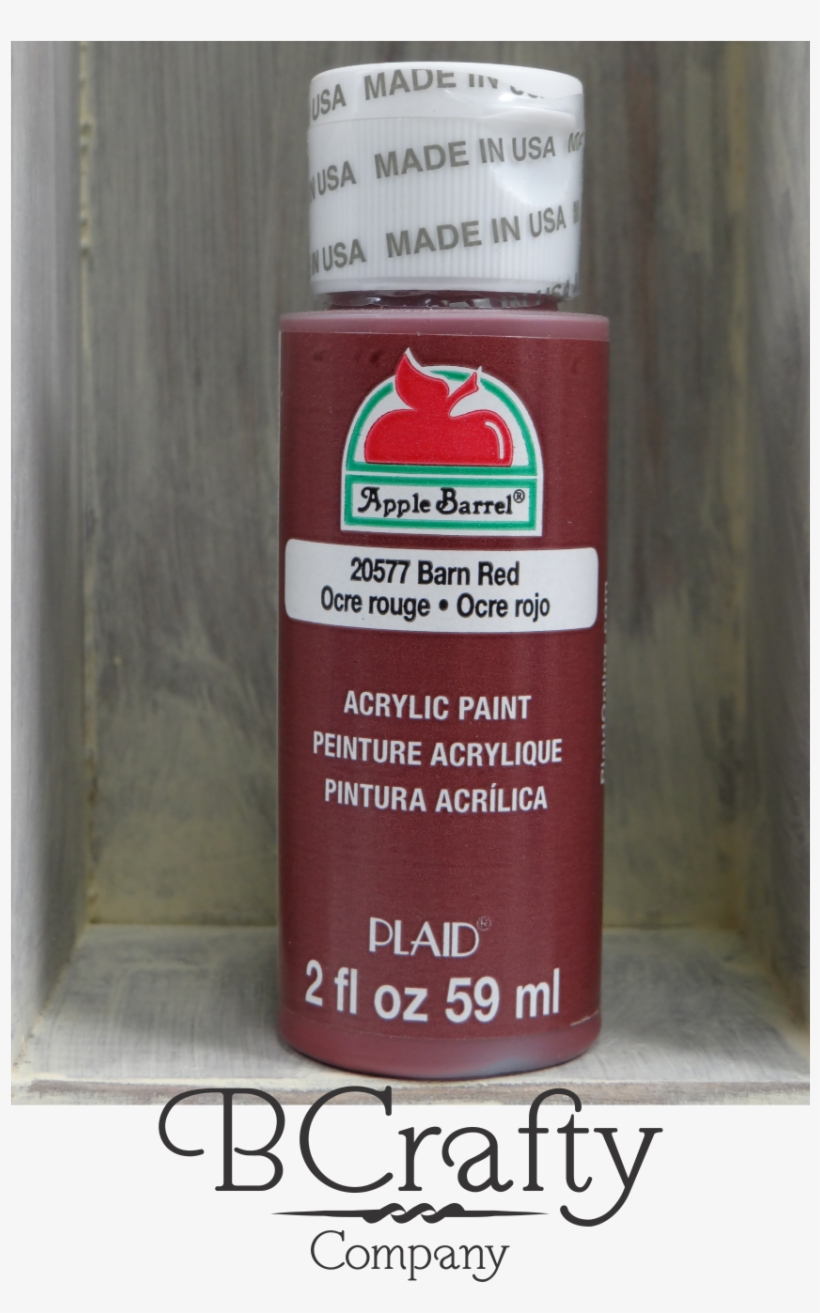 20577 Barn Red Apple Barrel Craft Paint - Apple Barrel Acrylic Paint Red, transparent png download