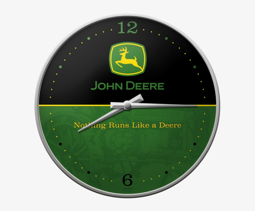 Nostalgic Art Wall Clock John Deere Logo - Deere & Company Logo, transparent png download
