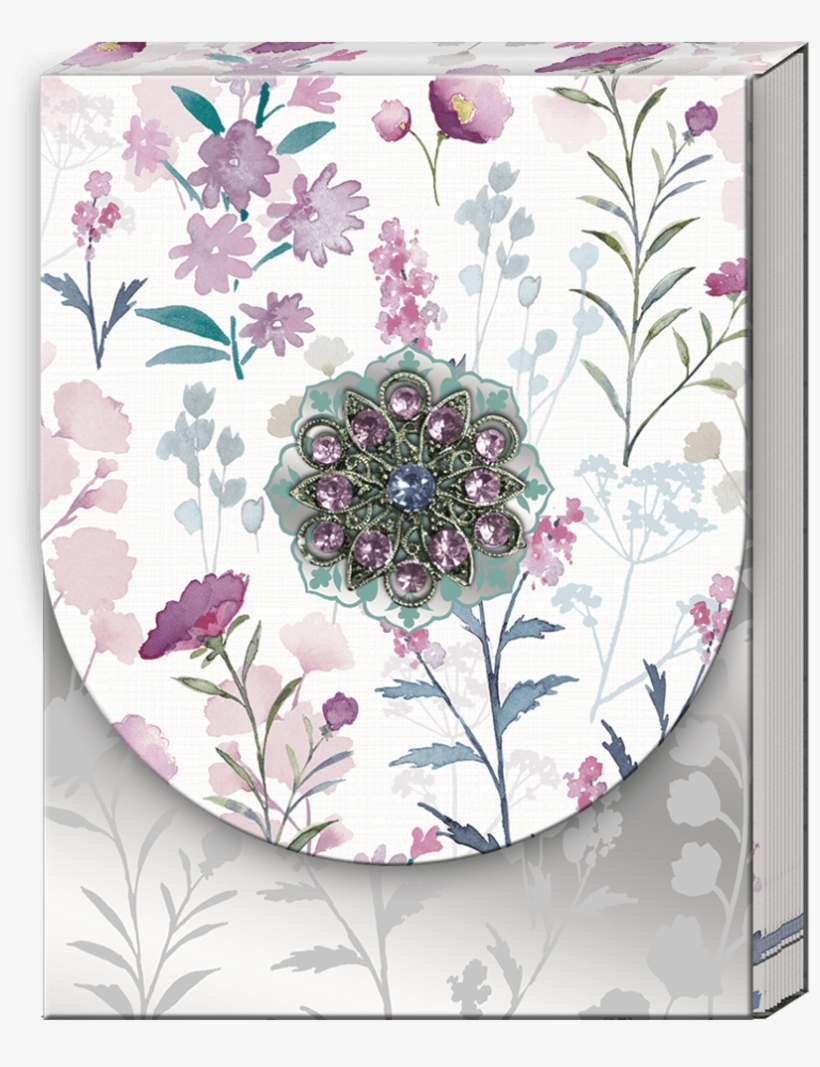 Wildflowers Brooch Mini Note Pad - Wildflower, transparent png download