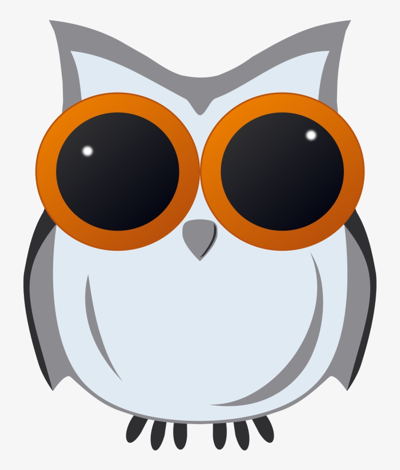 Black And Grey Owl Vector Graphic - Clip Art, transparent png download