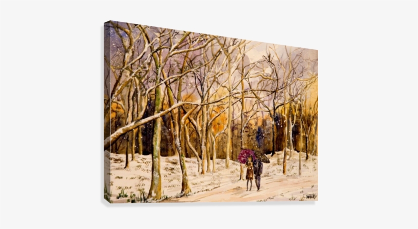 Walk On A Winters Day Canvas Print - Artist, transparent png download