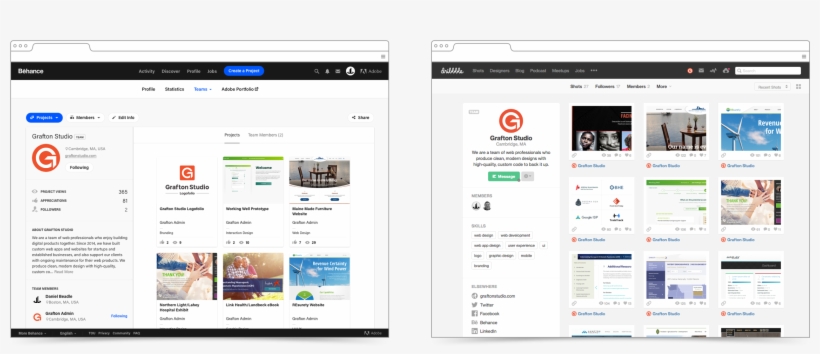 Comparing Behance And Dribbble Team - Dribbble, transparent png download