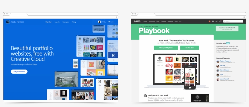 Comparing Behance And Dribbble Portfolio - Dribbble, transparent png download