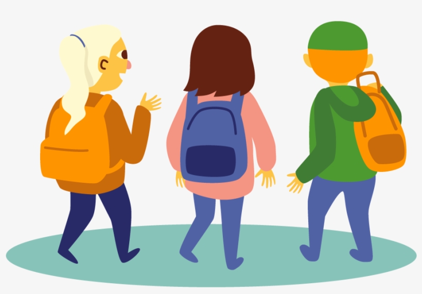 Travelling To And From School - Illustration, transparent png download