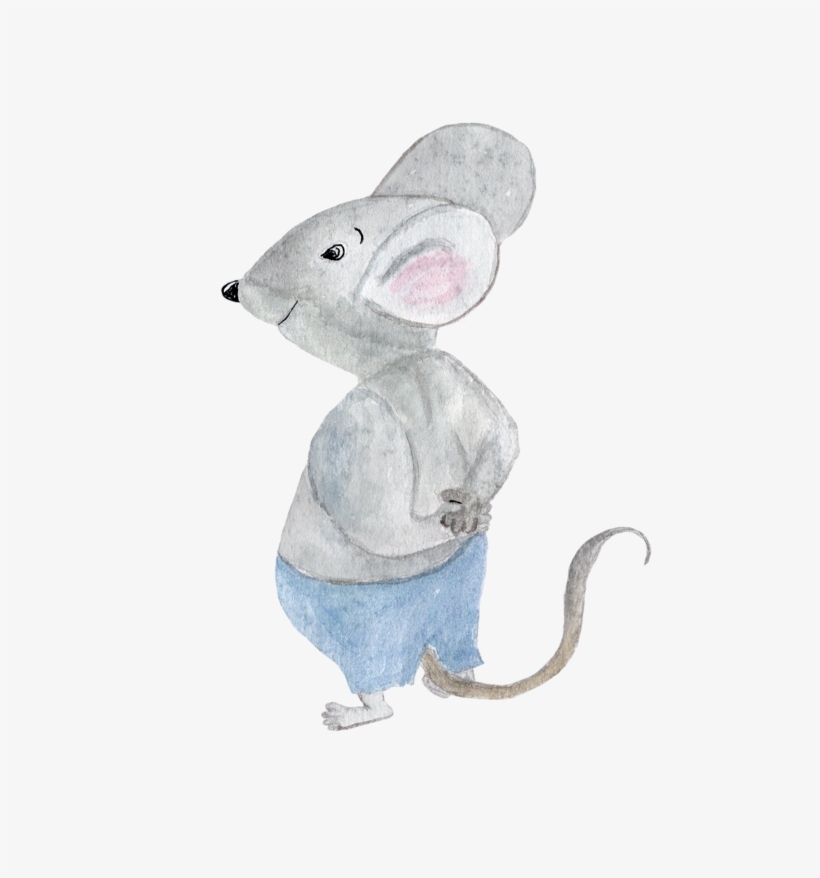 Mouse, Tubes, Png - Watercolor Painting, transparent png download
