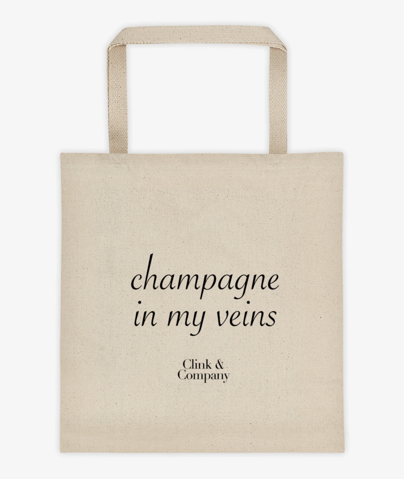 Champagne In My Veins Tote - Frenchie At The Beach In Summer Tote Bag, transparent png download