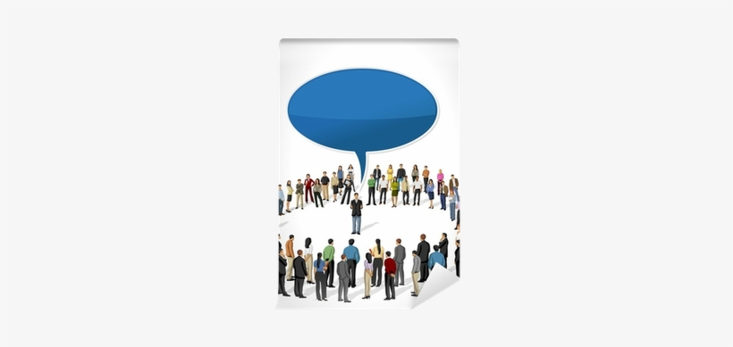 Business People Listening A Man Talking By Speech Balloon - Directeur De La Communication, transparent png download