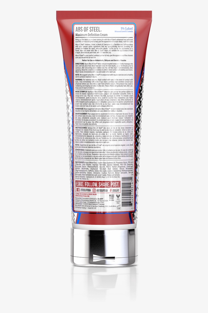 Abs Of Steel® - Cosmetics, transparent png download