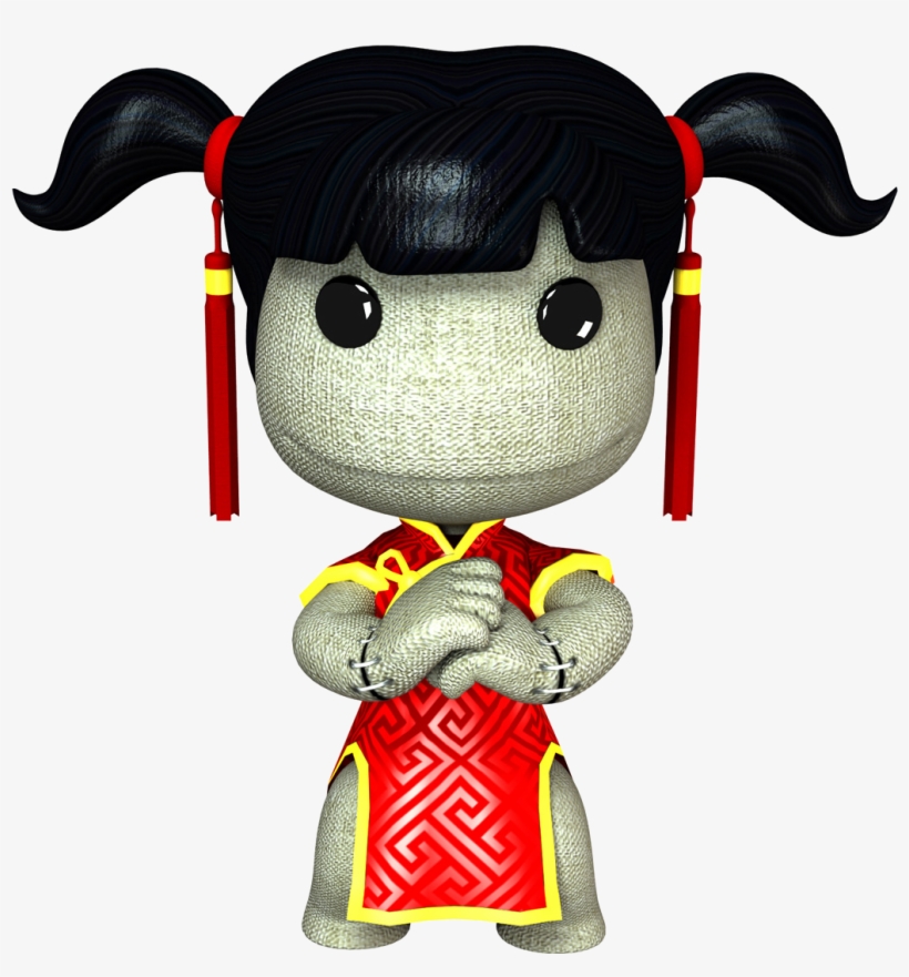 Chinese New Year Girl Costume - Little Big Planet Sackgirl, transparent png download