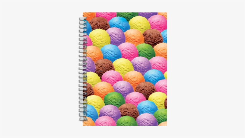 Picture Of Scoops 3d Journal - Iscream 'scoops' 3d Spiral-bound Journal, transparent png download
