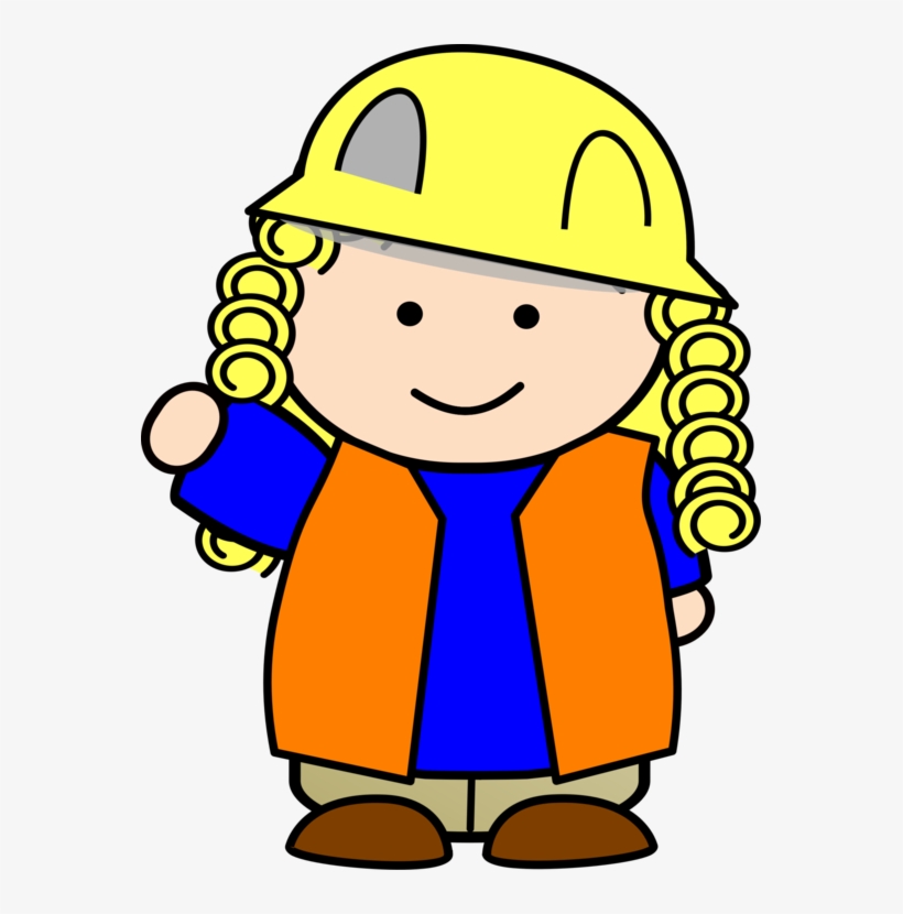Construction Worker Heavy Machinery Child Bulldozer - Construction Girls Clipart, transparent png download