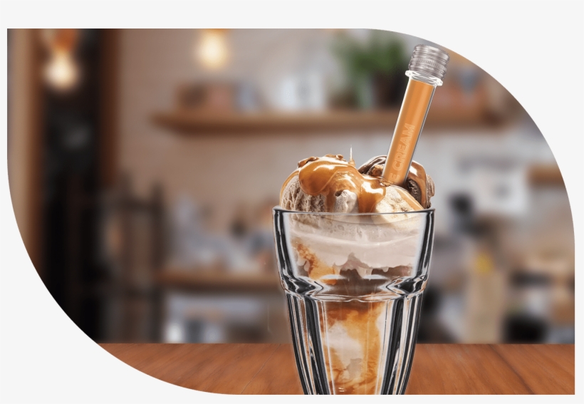 With The Ice Cream Spoon They Can Mix The Flavour Through - Mocaccino, transparent png download