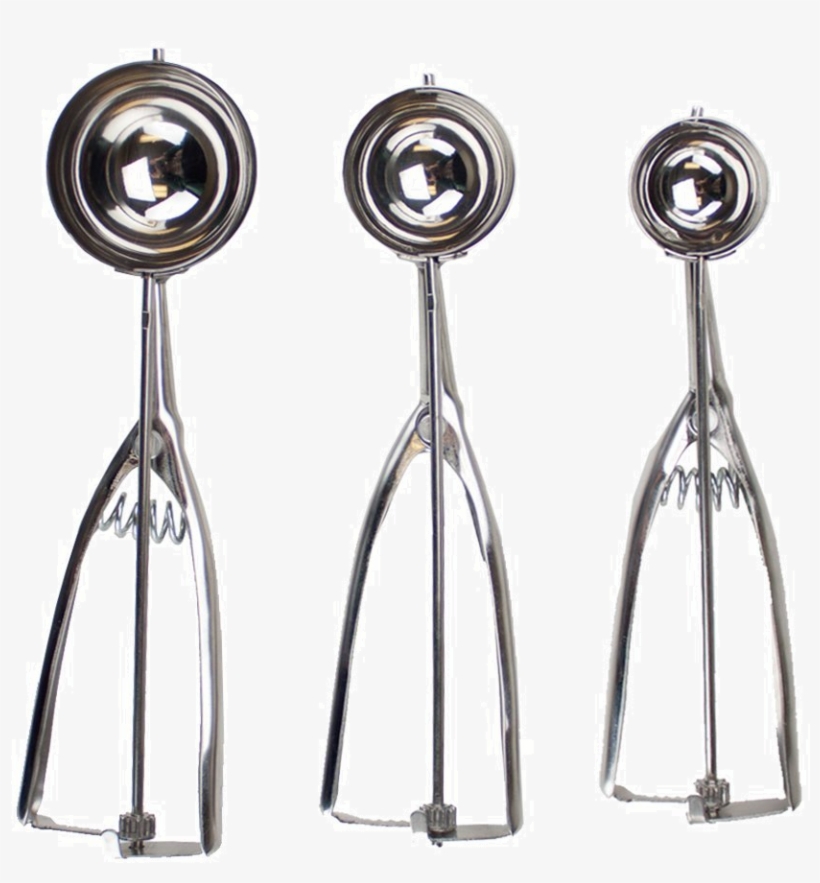 3 Pack Stainless Steel Mechanical Ice Cream Scoops, transparent png download
