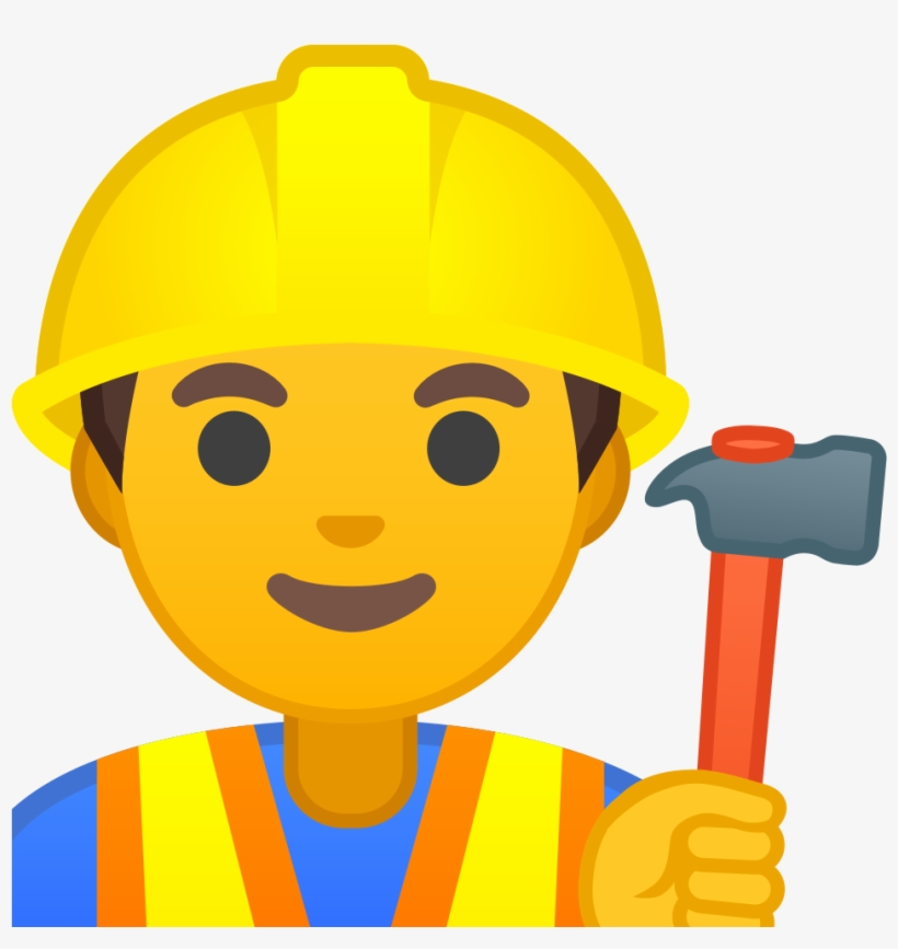 Download Svg Download Png - Construction Worker Emoji, transparent png download