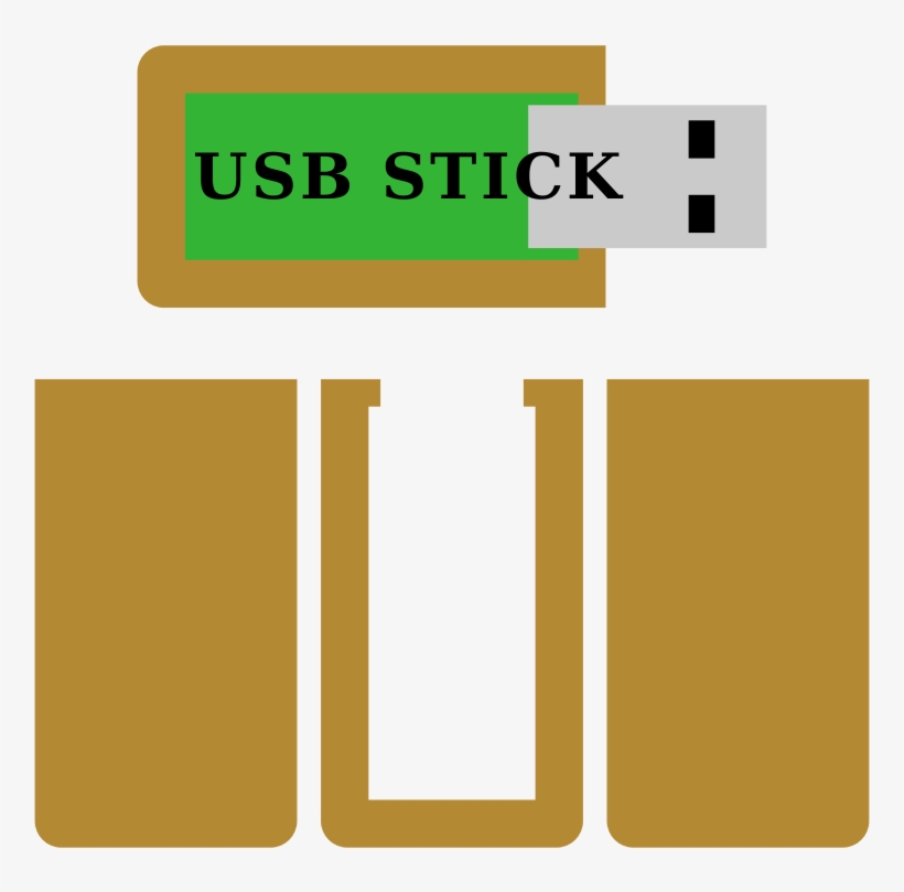 Usb Stick, Original Size For Own Wooden Casing - Usb Flash Drive, transparent png download