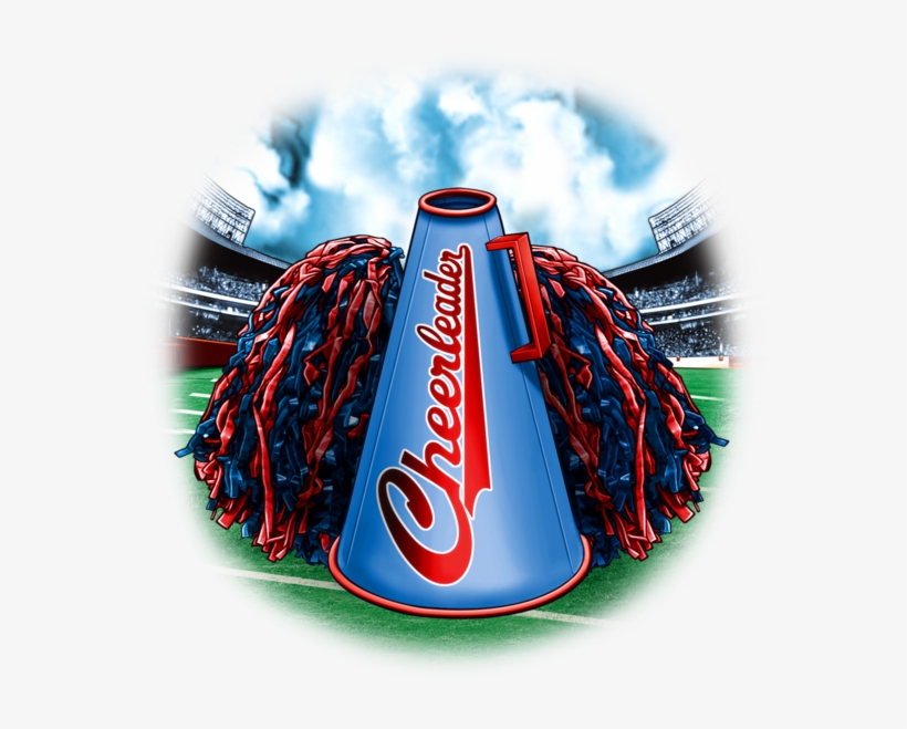 Sports Fabric, Cheerleader Megaphone And Poms In The - Cheerleading, transparent png download