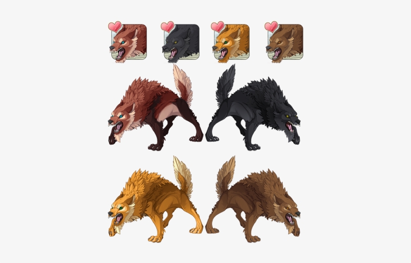 Recolored Wolves To Match The Wolf Pelts - Flight Rising Fake Icon, transparent png download